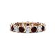 1 - Laida 3.80 mm Red Garnet and Lab Grown Diamond Eternity Band 