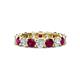 1 - Laida 3.80 mm Rhodolite Garnet and Lab Grown Diamond Eternity Band 