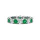 1 - Laida 3.80 mm Emerald and Lab Grown Diamond Eternity Band 