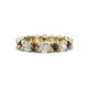 1 - Laida 3.80 mm Smoky Quartz and Lab Grown Diamond Eternity Band 