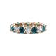 1 - Laida 3.80 mm Blue Diamond and White Lab Grown Diamond Eternity Band 