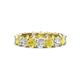 1 - Laida 3.80 mm Yellow Diamond and White Lab Grown Diamond Eternity Band 