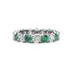 1 - Laida 3.80 mm Lab Grown Diamond and Lab Created Alexandrite Eternity Band 