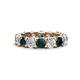 1 - Laida 4.00 mm London Blue Topaz and Lab Grown Diamond Eternity Band 