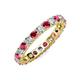 3 - Joyce 3.40 mm Ruby and Lab Grown Diamond Eternity Band 