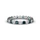 1 - Valerie 3.00 mm London Blue Topaz and Lab Grown Diamond Eternity Band 