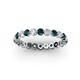 2 - Valerie 3.00 mm London Blue Topaz and Lab Grown Diamond Eternity Band 