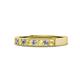 1 - Gania 2.40 mm Yellow Sapphire and Lab Grown Diamond 8 Stone Wedding Band 