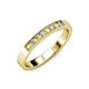 3 - Gania 2.40 mm Yellow Sapphire and Lab Grown Diamond 8 Stone Wedding Band 