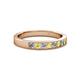 2 - Gania 2.40 mm Yellow Sapphire and Lab Grown Diamond 8 Stone Wedding Band 