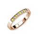 3 - Gania 2.40 mm Yellow Diamond and White Lab Grown Diamond 8 Stone Wedding Band 