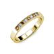 3 - Gania 2.40 mm Smoky Quartz and Lab Grown Diamond 8 Stone Wedding Band 