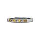 1 - Gania 2.40 mm Citrine and Lab Grown Diamond 8 Stone Wedding Band 