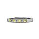 1 - Gania 2.40 mm Yellow Sapphire and Lab Grown Diamond 8 Stone Wedding Band 