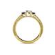 4 - Reveka Blue Sapphire and Lab Grown Diamond Three Stone Engagement Ring 