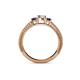 4 - Reveka Blue Sapphire and Lab Grown Diamond Three Stone Engagement Ring 