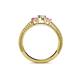 4 - Reveka Pink Sapphire and Lab Grown Diamond Three Stone Engagement Ring 