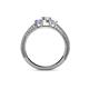 4 - Reveka Tanzanite and Lab Grown Diamond Three Stone Engagement Ring 