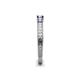 5 - Reveka Tanzanite and Lab Grown Diamond Three Stone Engagement Ring 