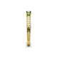 5 - Reveka Green Garnet and Lab Grown Diamond Three Stone Engagement Ring 