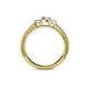 4 - Reveka Aquamarine and Lab Grown Diamond Three Stone Engagement Ring 