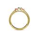 4 - Reveka Pink Tourmaline and Lab Grown Diamond Three Stone Engagement Ring 