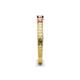 5 - Reveka Pink Tourmaline and Lab Grown Diamond Three Stone Engagement Ring 
