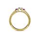 4 - Reveka Amethyst and Lab Grown Diamond Three Stone Engagement Ring 