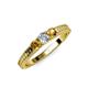 3 - Reveka Citrine and Lab Grown Diamond Three Stone Engagement Ring 