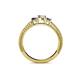 4 - Reveka Iolite and Lab Grown Diamond Three Stone Engagement Ring 