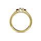 4 - Reveka Red Garnet and Lab Grown Diamond Three Stone Engagement Ring 