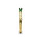 5 - Reveka Emerald and Lab Grown Diamond Three Stone Engagement Ring 