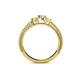 4 - Reveka Yellow Sapphire and Lab Grown Diamond Three Stone Engagement Ring 
