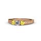 1 - Reveka Yellow Sapphire and Lab Grown Diamond Three Stone Engagement Ring 