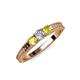 3 - Reveka Yellow Sapphire and Lab Grown Diamond Three Stone Engagement Ring 