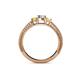 4 - Reveka Yellow Sapphire and Lab Grown Diamond Three Stone Engagement Ring 