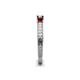 5 - Reveka Ruby and Lab Grown Diamond Three Stone Engagement Ring 