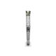 5 - Reveka Smoky Quartz and Lab Grown Diamond Three Stone Engagement Ring 