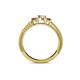 4 - Reveka Smoky Quartz and Lab Grown Diamond Three Stone Engagement Ring 