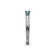 5 - Reveka Blue and White Lab Grown Diamond Three Stone Engagement Ring 