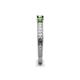 5 - Reveka Green Garnet and Lab Grown Diamond Three Stone Engagement Ring 