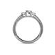 4 - Reveka Aquamarine and Lab Grown Diamond Three Stone Engagement Ring 