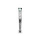 5 - Reveka Aquamarine and Lab Grown Diamond Three Stone Engagement Ring 