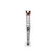 5 - Reveka Red Garnet and Lab Grown Diamond Three Stone Engagement Ring 