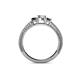 4 - Reveka Black and White Lab Grown Diamond Three Stone Engagement Ring 