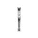 5 - Reveka Black and White Lab Grown Diamond Three Stone Engagement Ring 