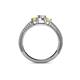 4 - Reveka Yellow Sapphire and Lab Grown Diamond Three Stone Engagement Ring 