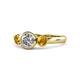 1 - Avrit Citrine and Lab Grown Diamond Three Stone Engagement Ring 