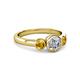 2 - Avrit Citrine and Lab Grown Diamond Three Stone Engagement Ring 