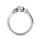 4 - Avrit Blue Sapphire and Lab Grown Diamond Three Stone Engagement Ring 